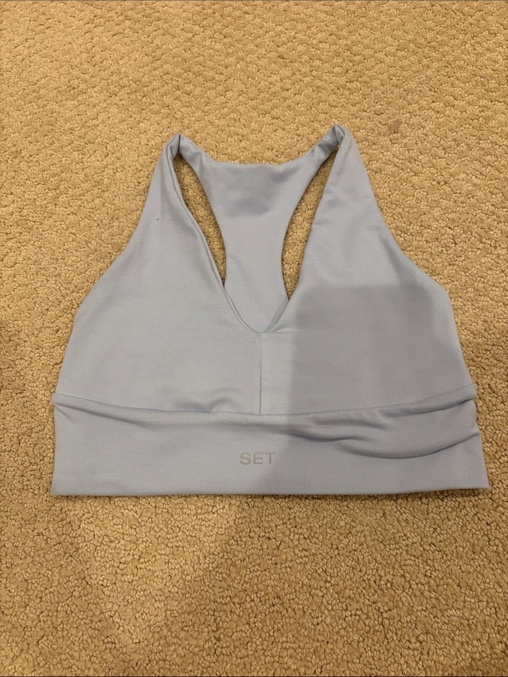 SET Active Pale Blue Racerback Sports Bralette